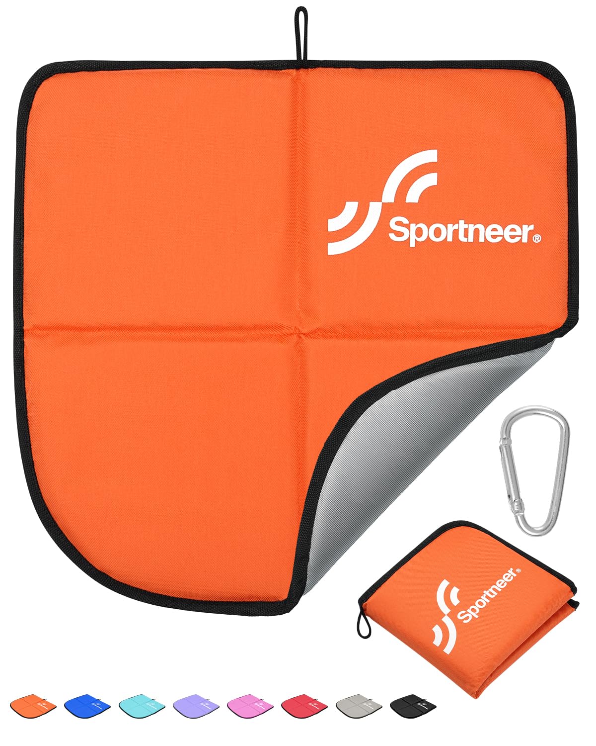 Sportneer Sitzkissen Outdoor, Sitzunterlage Outdoor Wasserdicht Oxford-Stoff Thermo Sitzkissen Faltbar FüR Camping, Wandern, Stadion Und Unterwegs，grau