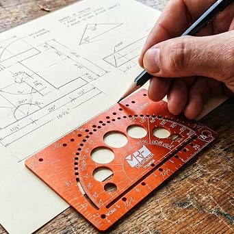 Designer – 15-in-1 Credit Card Multitool Ruler – Aluminium Wallet Multitool Card for Architects, Engineers & Designers – Pocket Multi Tool, Dual Scale, TSA Approved