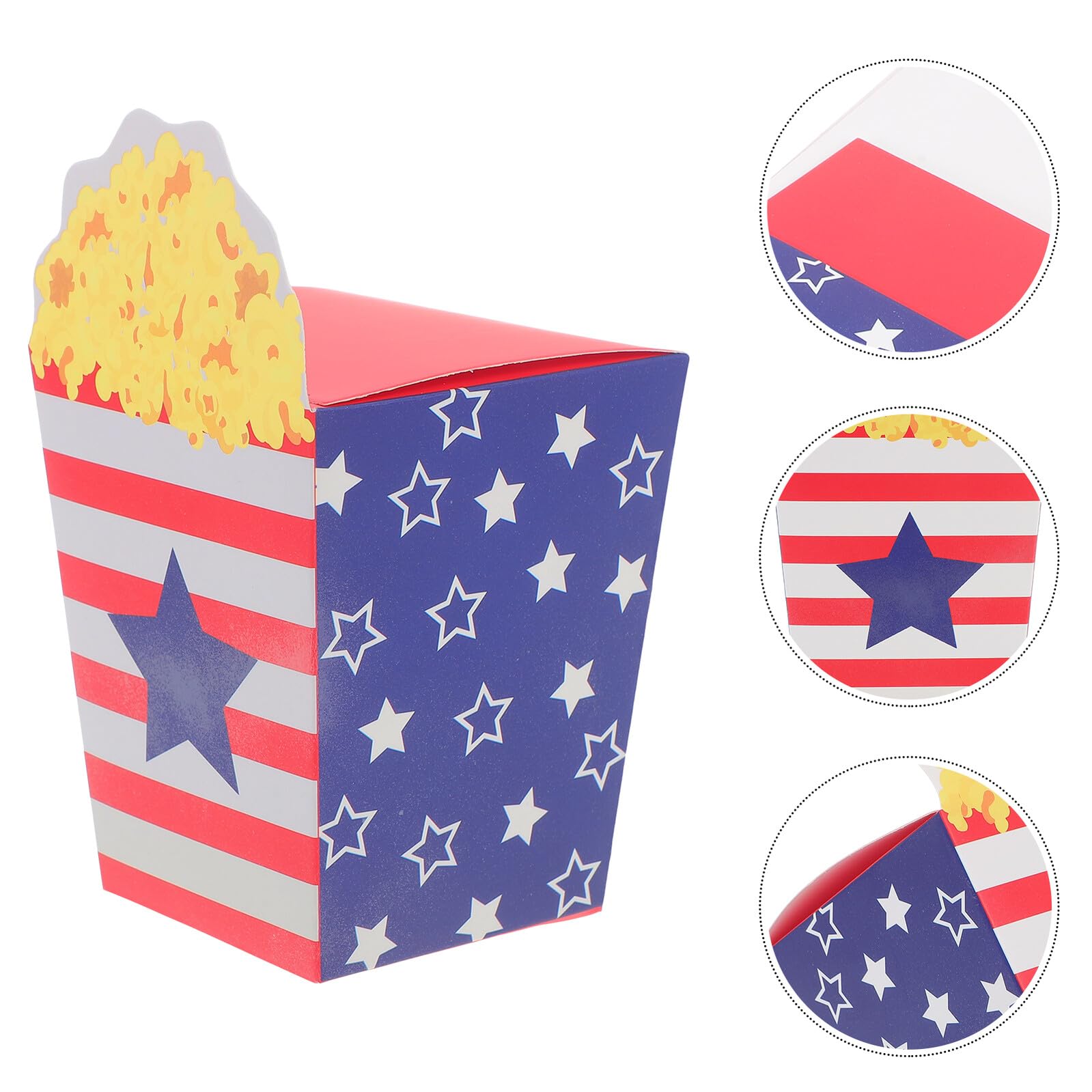 90 Pezzi Scatole Popcorn Usa per Feste Contenitori Snack Leggeri e Resistenti per Caramelle Biscotti e Popcorn Party Patriottici