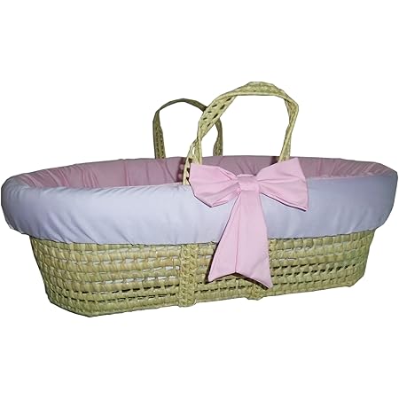 pink moses basket bedding set