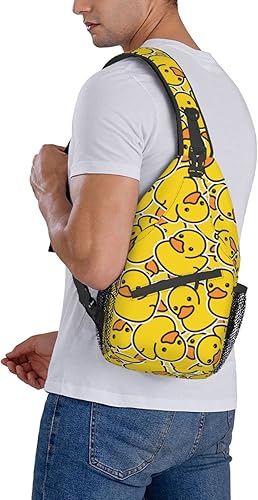 Vista 7 de Mochila bandolera unisex para hombres y mujeres, bolsa casual para el pecho, mochila de hombro, mochila de viaje para senderismo, Animal de dibujos