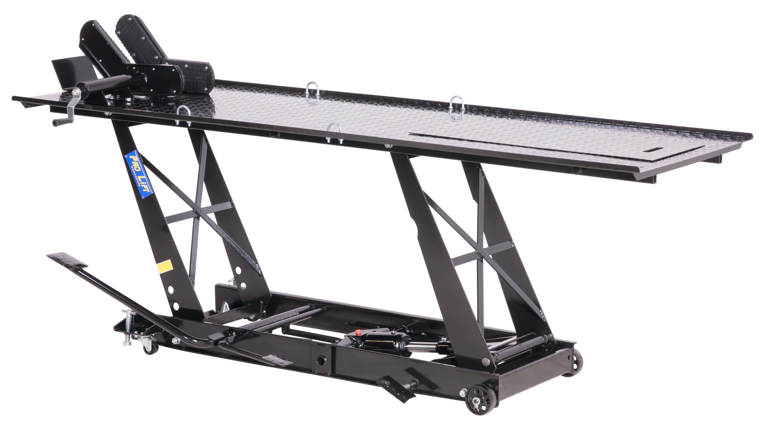 Plataforma elevadora para motocicleta, 450 kg, pedal, paralelo, plataforma de trabajo, paralelogramo, etapa de montaje