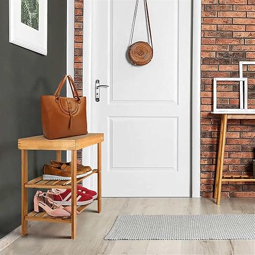 Miniatura 2 de GRFIT Entryway Shoe Rack 3 Tier Entryway Shoe Rack Storage Bench Multi-Use Shoe Rack Bench Furniture for Hallway Bathroom Living Room Shoe Organizer