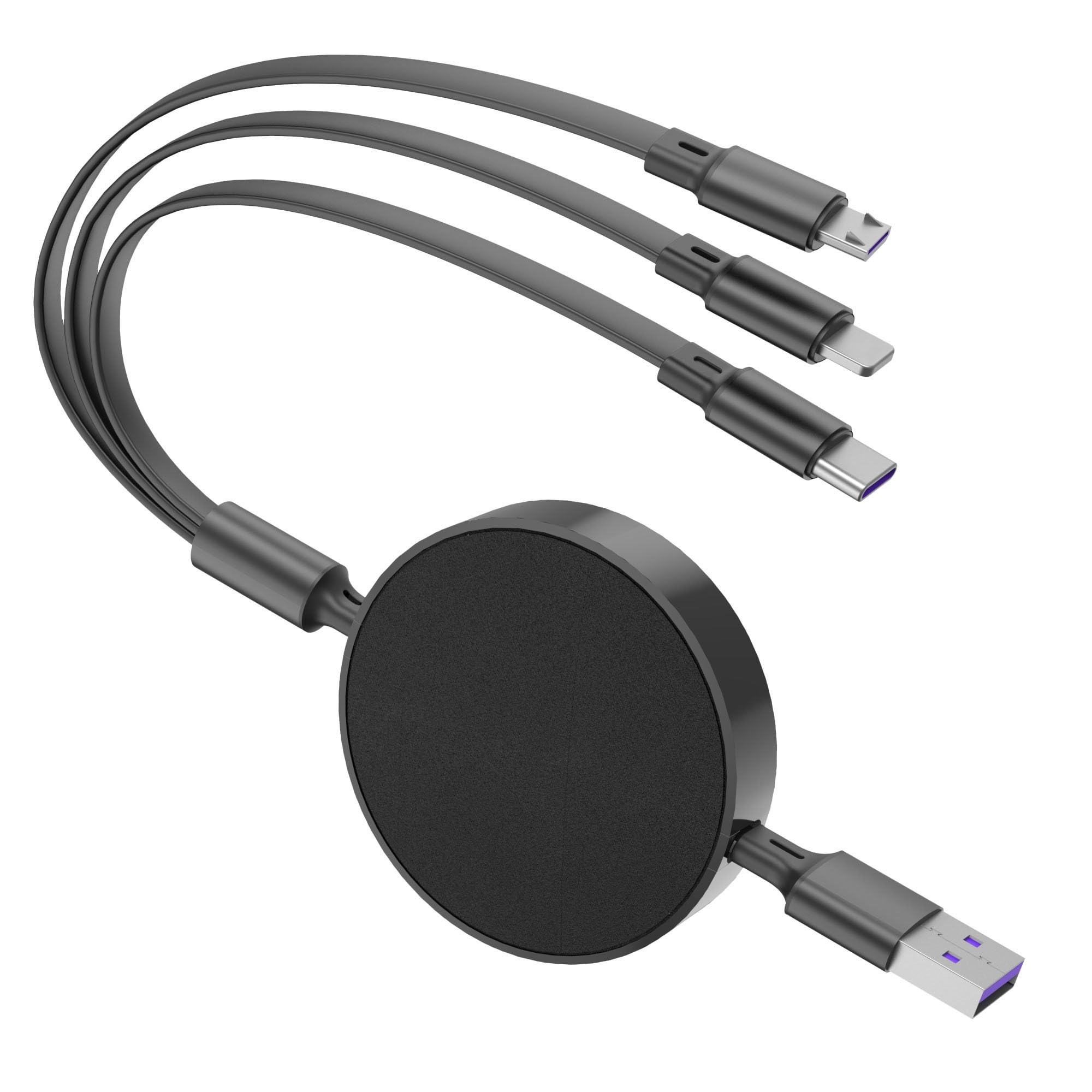 Multi Cavo di Ricarica,(6A 1.1M) Multiplo USB C 3 in 1, Cavo di Ricarica USB Multipla con Porta Phone Micro USB Tipo C per Phone, Tablet, Galaxy, Google