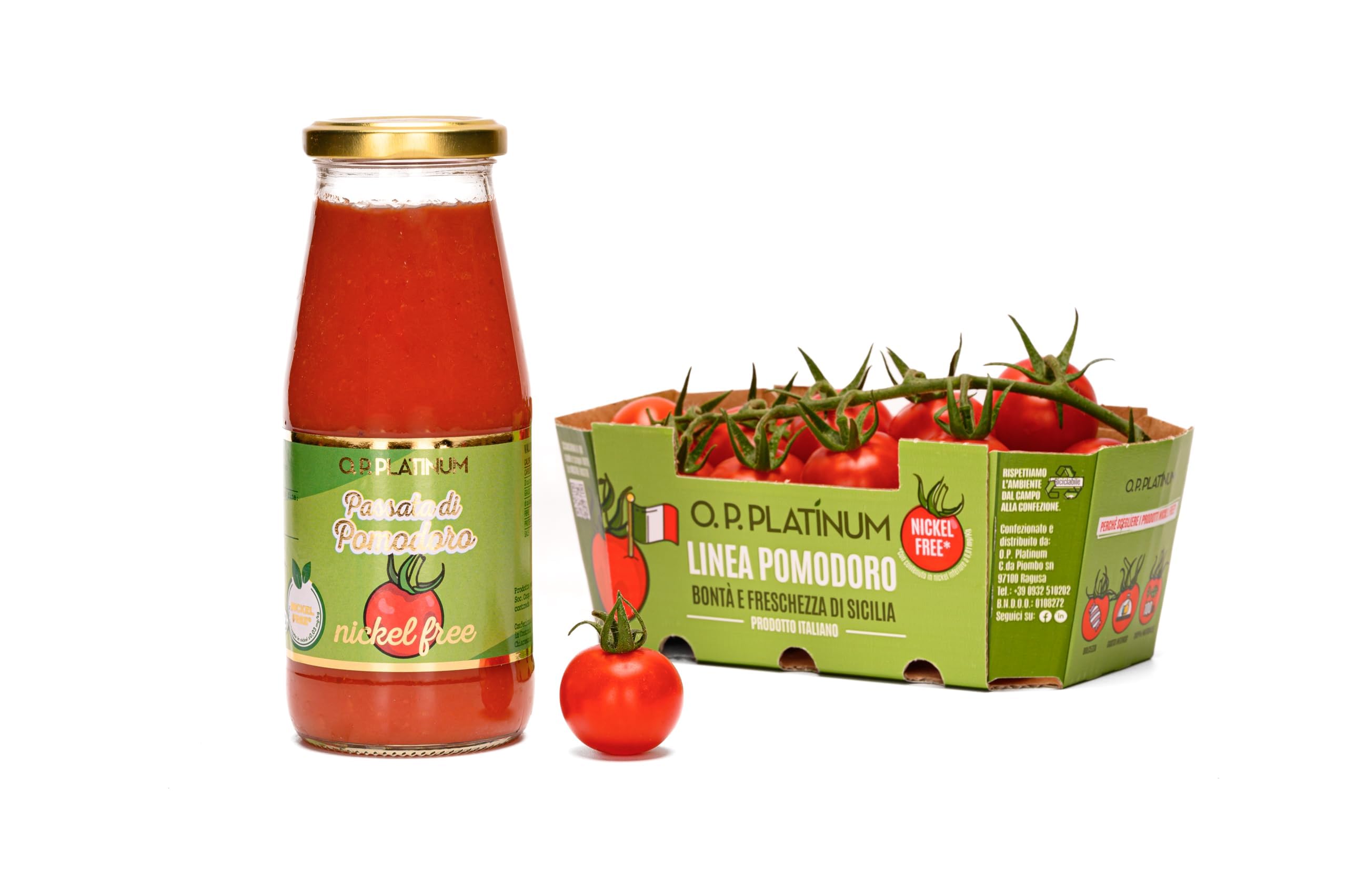 O.P. PLATINUM SAUCE TOMATE SANS NICKEL | SANS NICKEL 100% ITALIE - PAQUET DE 6X420gr