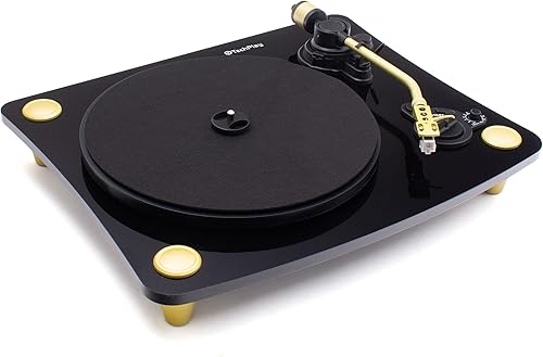 Miniatura 2 de TechPlay Ghost, Tocadiscos de 2 velocidades accionado por correa con transmisión Bluetooth. Se conecta de forma inalámbrica a tus altavoces Negro