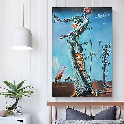 Vista 123 de 40 pinturas famosas de Dali - Salvador Dalí - El Ángelus arquitectónico del mijo - Póster artístico en lienzo y arte de pared, póster moderno