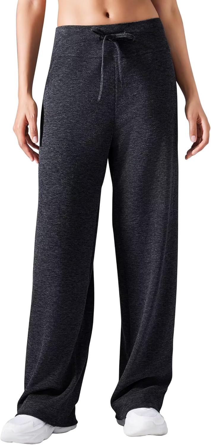 Womens Wide Leg Sweatpants Comfy Casual Lounge Sweat Pants Baggy High Waisted Athletic Joggers