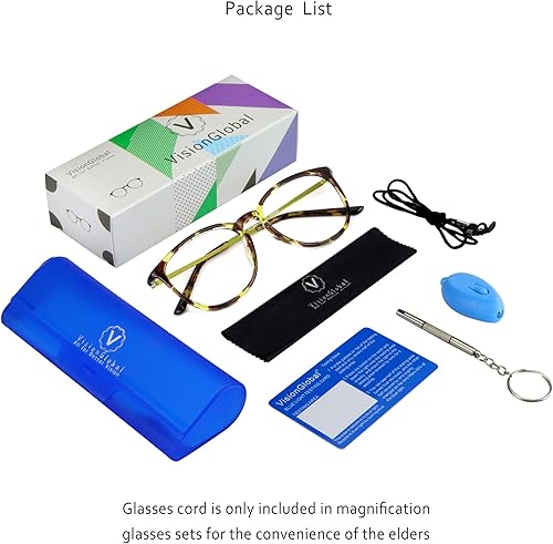 Miniatura 7 de VisionGlobal Lentes de bloqueo de luz azul para mujereshombres, elegante marco cuadrado, antifatiga ocular