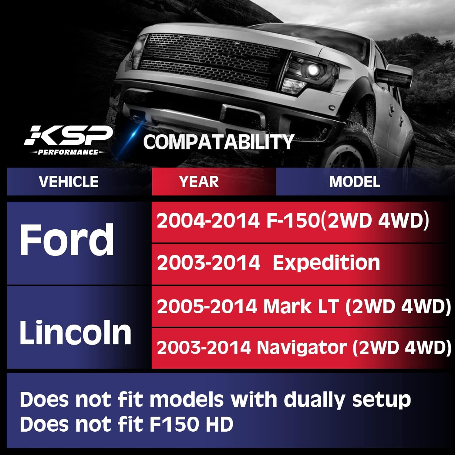 KSP 6x135 Wheel Spacers for f150 2004-2014, 1.5"(38mm) Spacer with Hub Lip Compatible with Ford Expedition 2003-2014, Forged Spacer with M14X2 Thread 87.1mm Center Bore fit Navigator Mark LT 2005-14