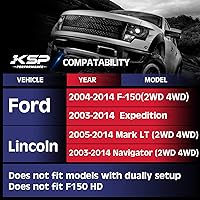 Vista 3 de KSP Espaciadores de rueda 6 x 135 para F150 2004-2014, espaciador de 38 mm con labio de cubo compatible con Ford Expedition 2003-2014, espaciador