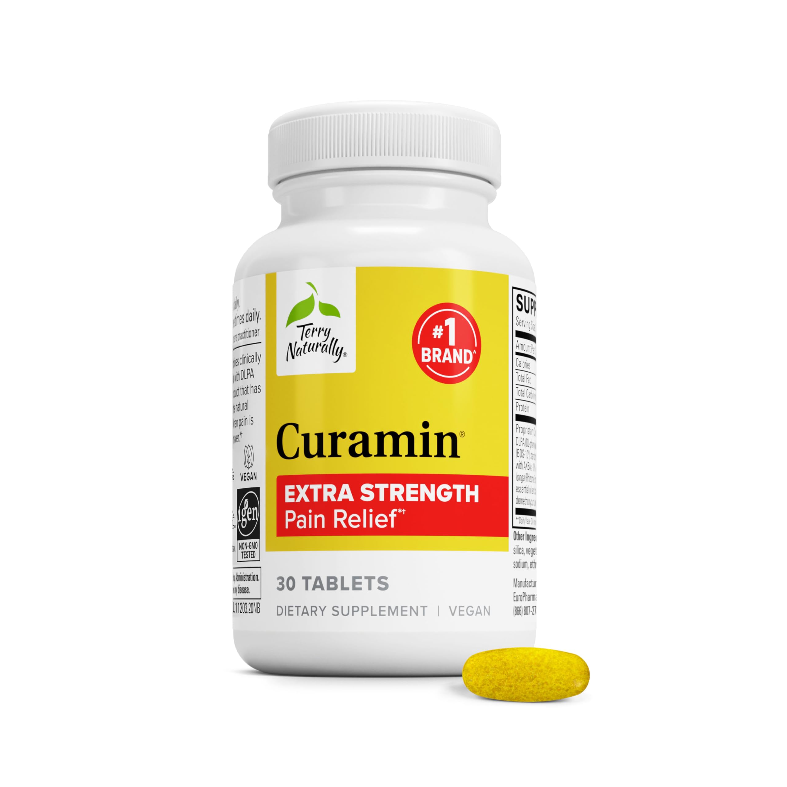 Terry Naturally Curamin Extra Strength - Soreness & Pain Relief - 30 Count Pack of 1 30 Count (Pack of 1)