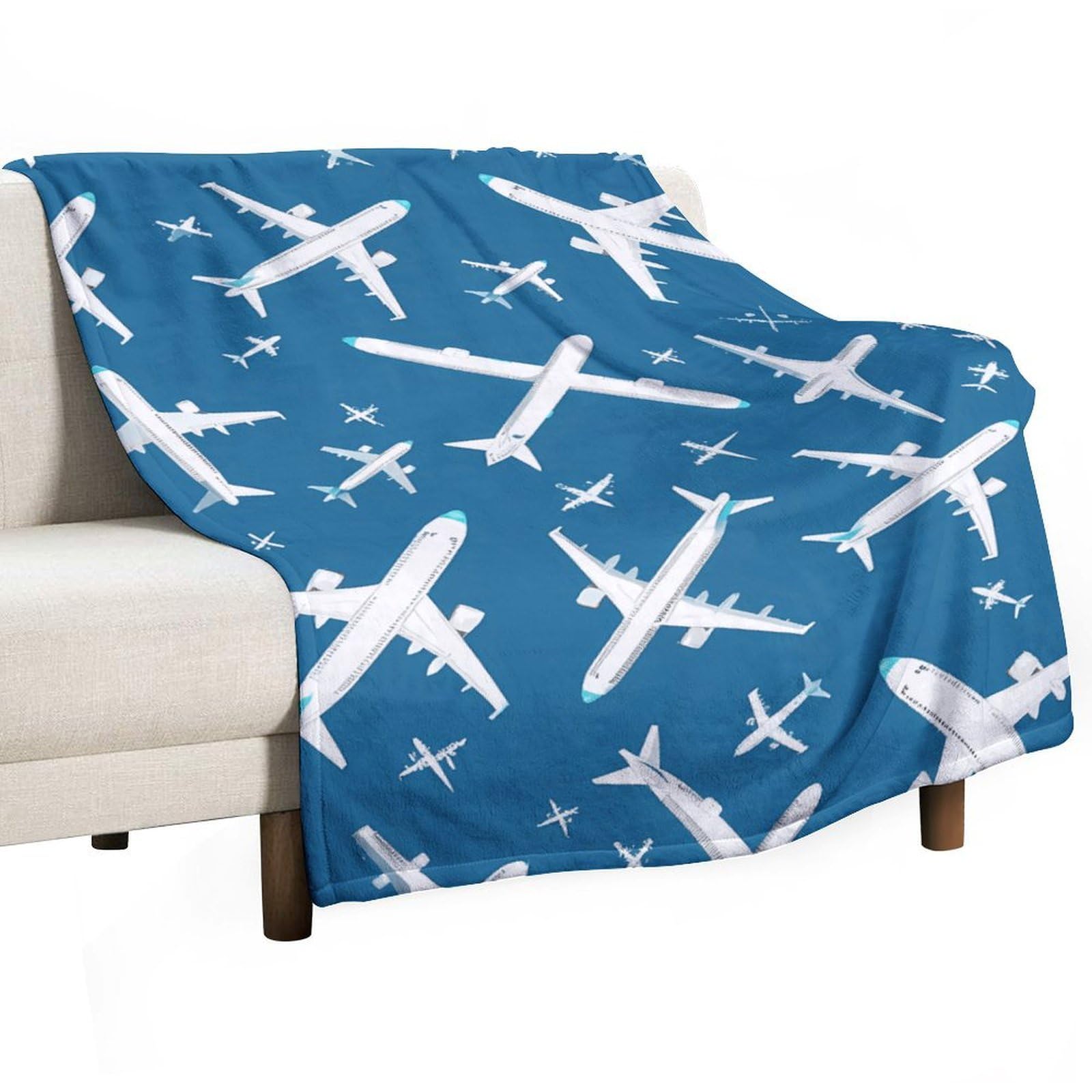 Cgsbngha Style Plane Aircraft Airplane Jet Flannel Fleece Blanket Lightweight Soft Throw Blankets For Sofa Couch Bed Chair