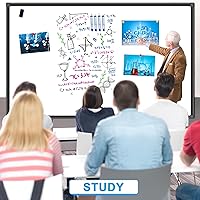 Vista 7 de H-Qprobd 72"x48" White Board for Wall Large Magnetic Dry Erase Board with Black Aluminum Frame, Presentation Whiteboard Suitable for Home, Office