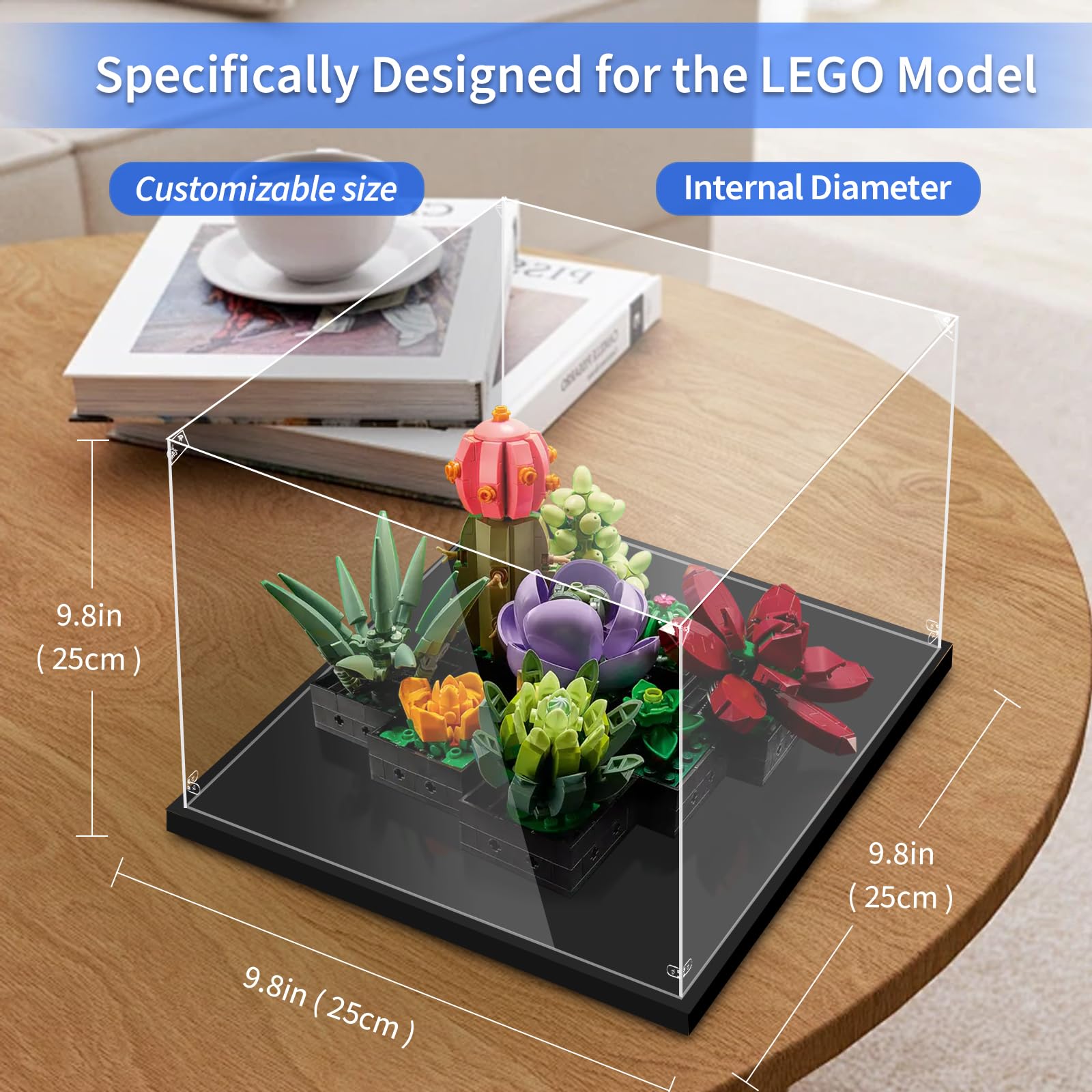 PIPART Display Case for Lego 10309 10281 76261 10266 75352 10370 77000, 25x25x25cm, ONLY Display Case, Lego Model NOT Included - Image 3
