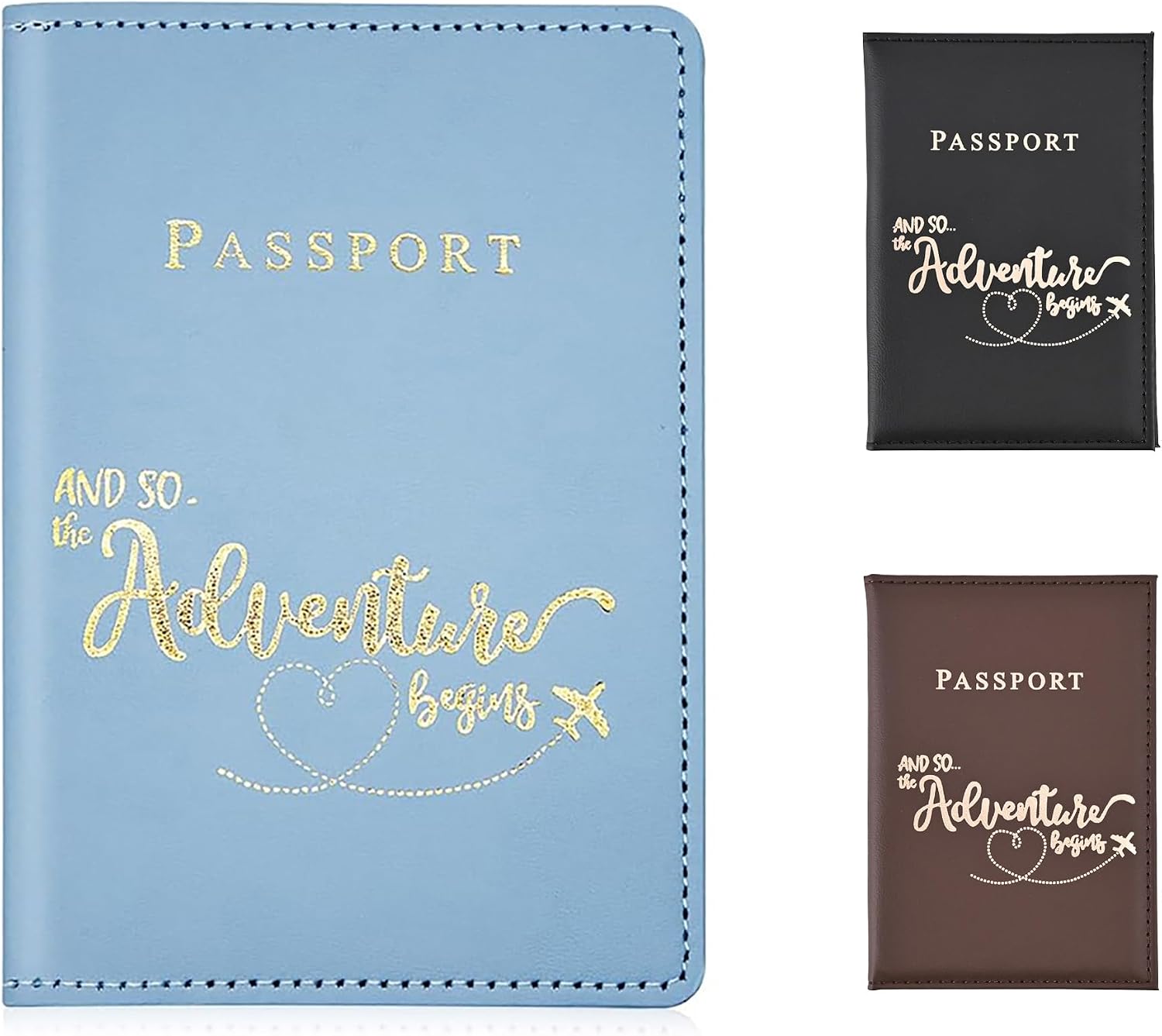 Custodia Portapassaporto In Pelle PU Con Protezione RFID - Portafoglio Da Viaggio Con Slot Per Carte, Biglietti E Passaporto, Per Uomo E Donna - 3