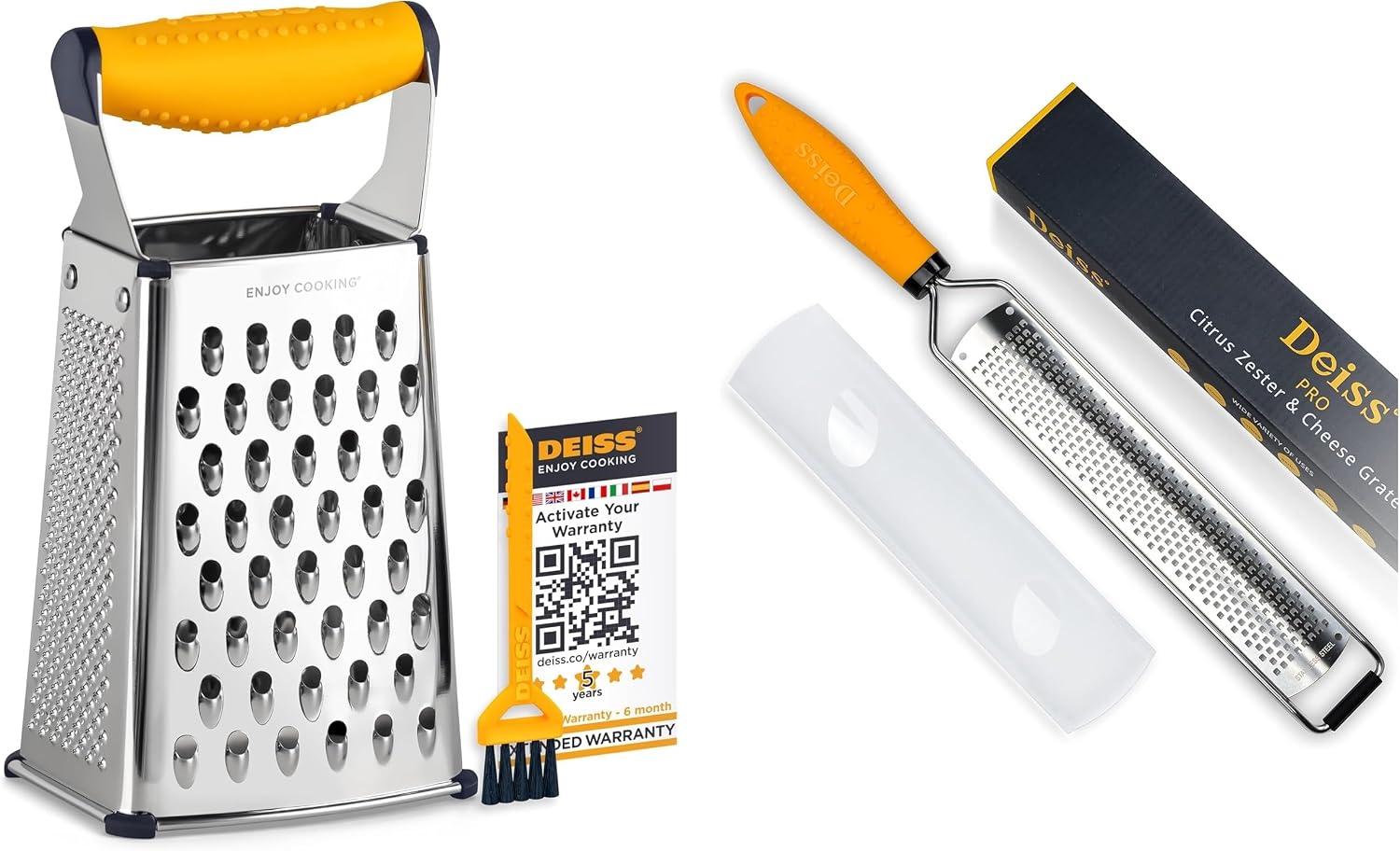 Deiss PRO Box Grater and Lemon Zester