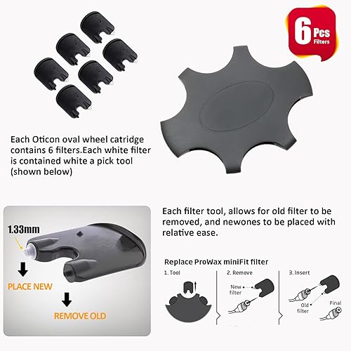 Miniatura 2 de Minifit Prowax - Filtros de protectores de cera para audífonos Oticon Minifit, piezas de repuesto, accesorios de kit de limpieza (30 unidades)