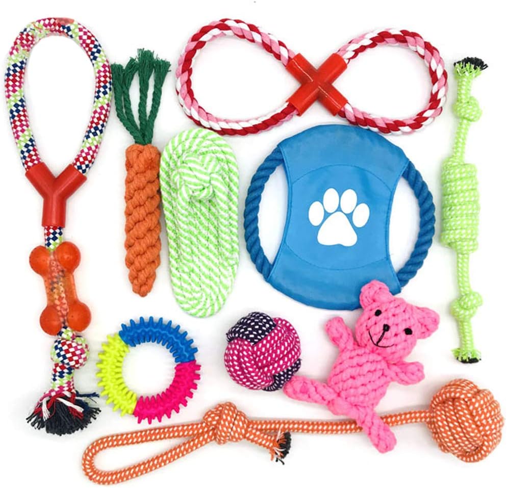 Dog Rope Toys Puppy Chew Toys Safe Puppy Teething Toys for Small/Medium/Large Dog and Aggressive Chewers Puppy for Prevents Boredom Relieves Stress and Teeth Cleaning