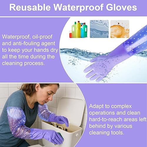 Miniatura 5 de XANGNIER Long Gloves for Cleaning Bathroom