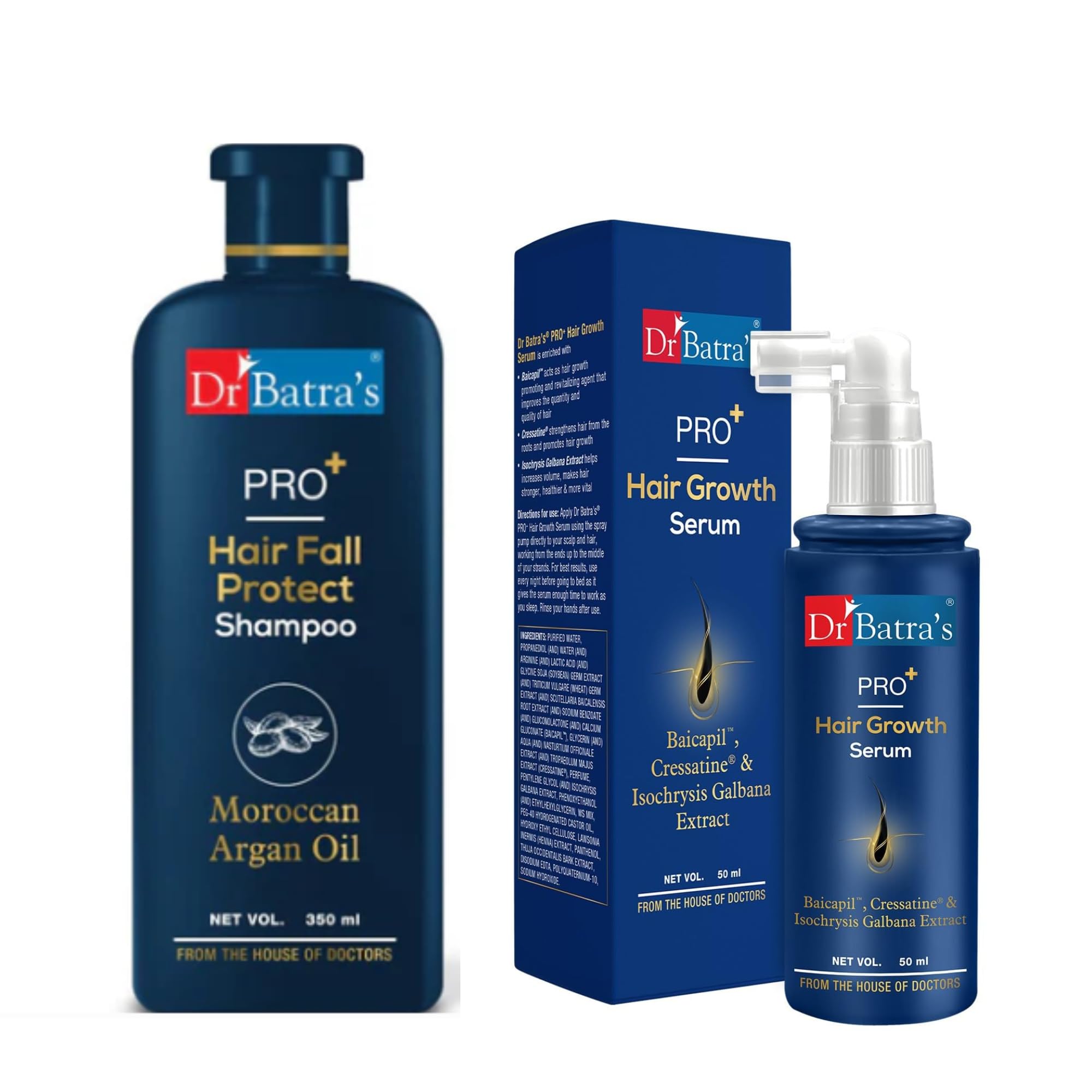Dr Batra’s PRO+ Hair Fall Control Shampoo 350ml + Hair Growth Serum 50ml | Complete Hair Regrowth Solution | Doctor-Backed Hair Fall Control | Anti Hair Fall Kit for men & women-image-45