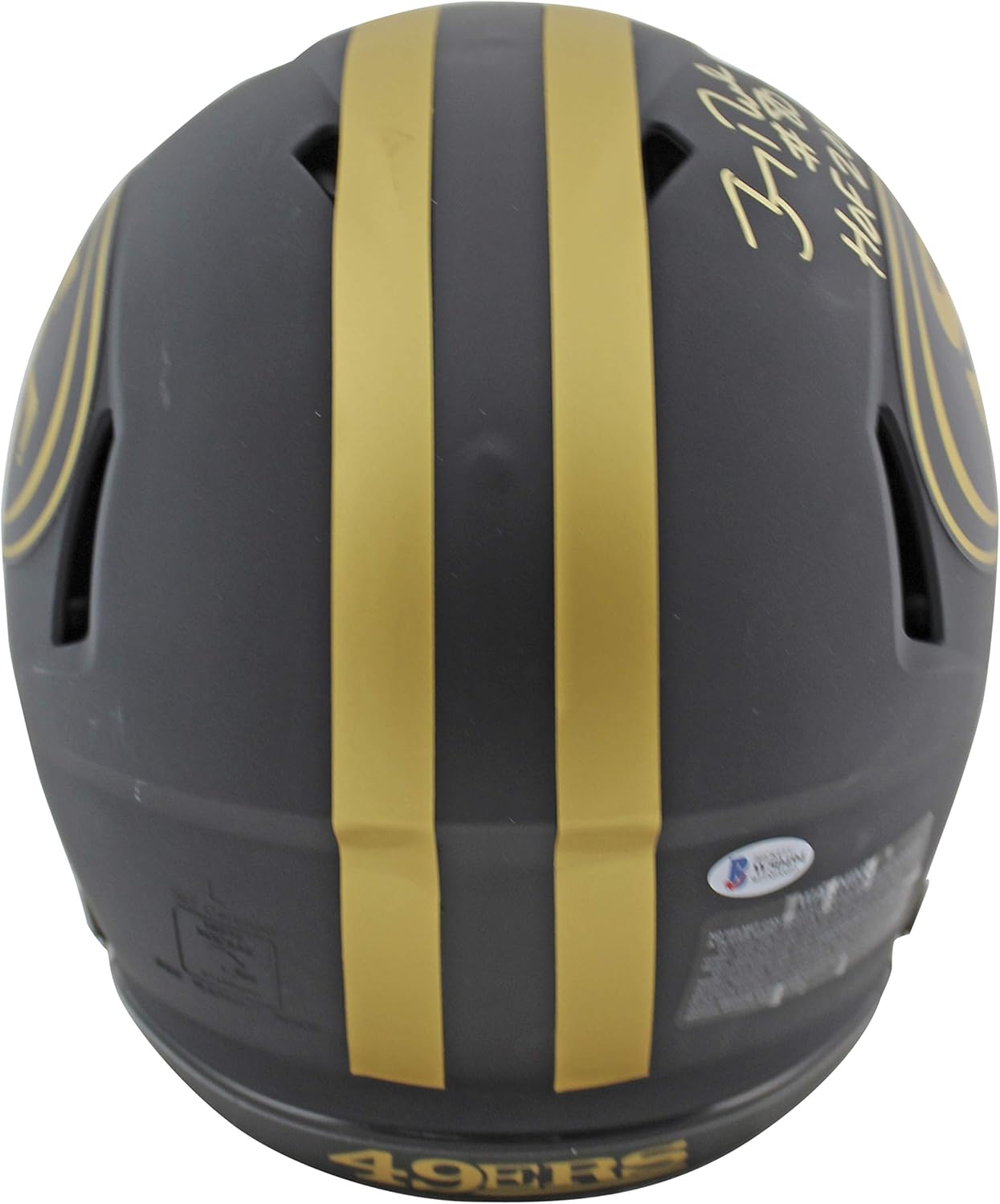 49ers Jerry Rice "HOF 2010" Signed Eclipse Proline F/S Speed Helmet BAS Witness