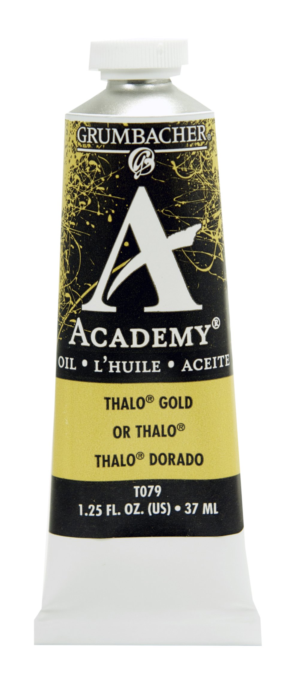GrumbacherAcademy Oil Paint, 37ml/1.25 Ounce, Thalo Gold (T079)