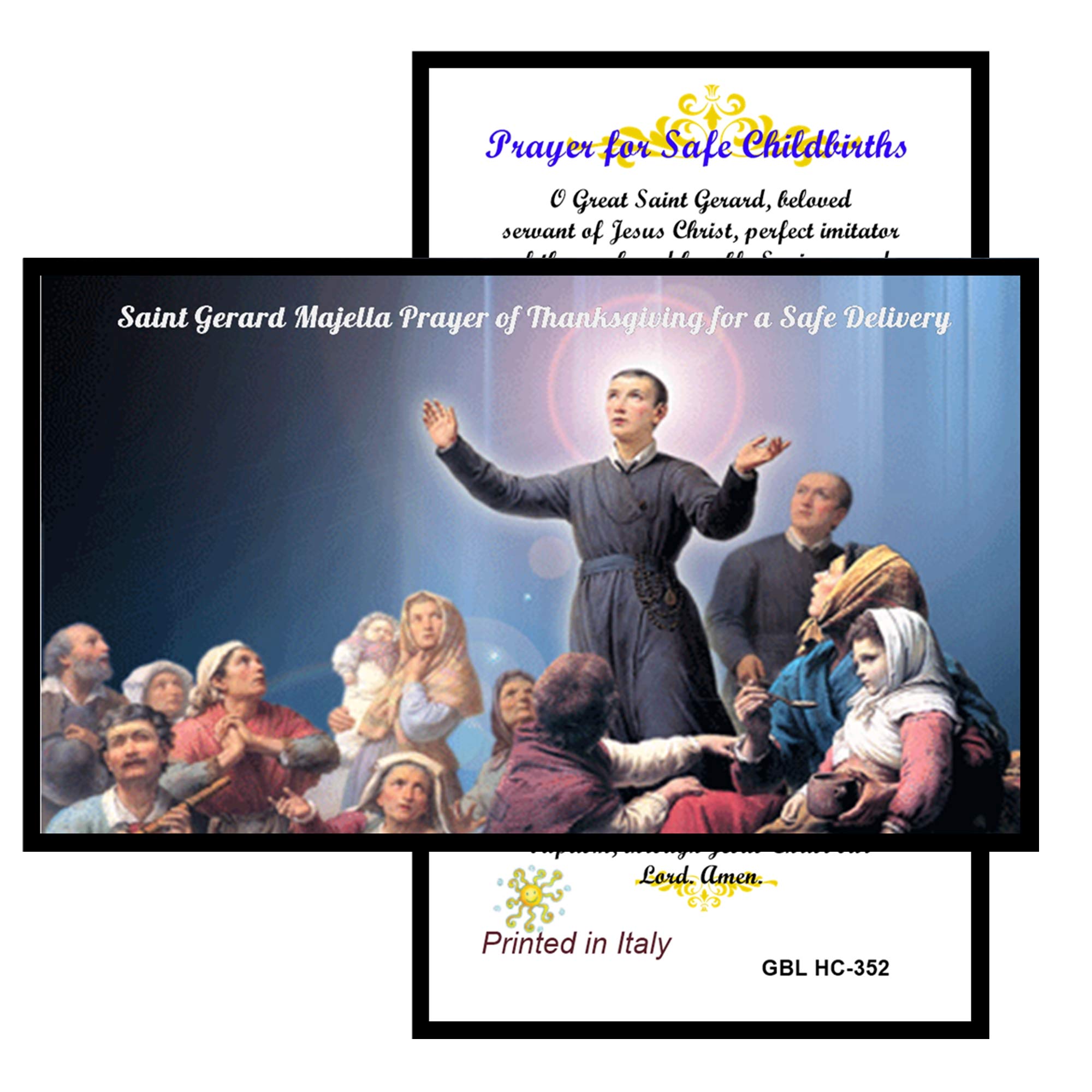 Gifts by Lulee, LLC Saint Gerard Majella Prayer for Safe Delivery Set of 2 Candles with Blessed Prayer Card or Only Candles (Candles-HC)