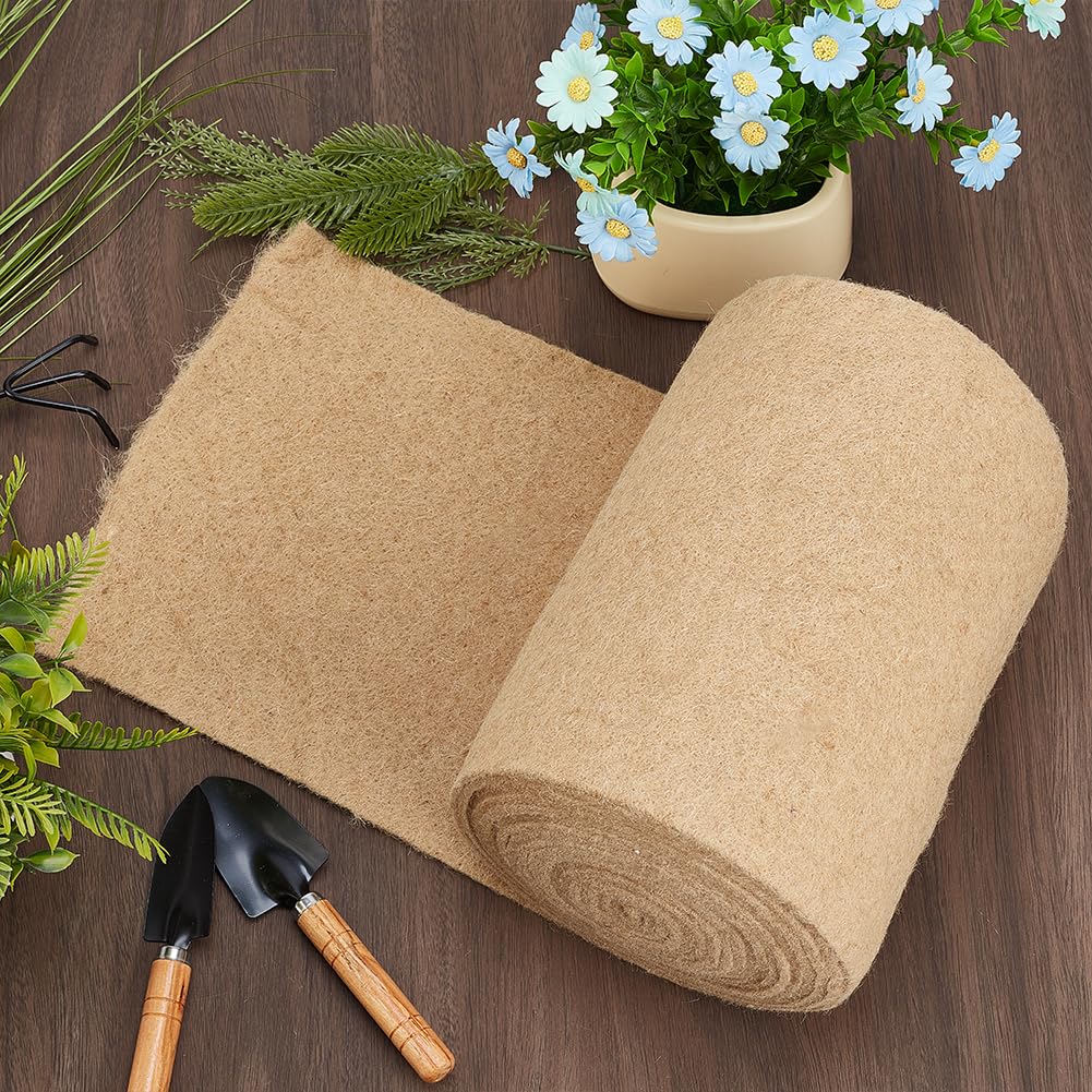 FINGERINSPIRE 25x600cm Dicke Hydroponik Anzuchtmatten Für Microgreens Jute Anzuchtmatte Für Bio Saatgut Hydroponik Jute Anzuchtmatten Für Weizengras Sprossen Microgreen Schalen
