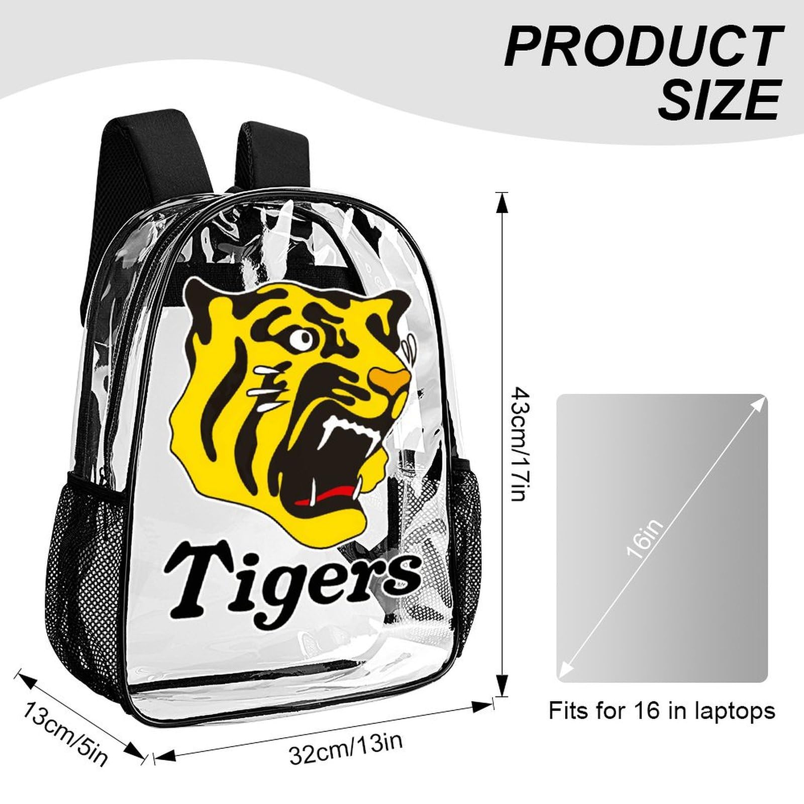 Amazon.co.jp: バックパック 阪神タイガース クリアリュック 透明