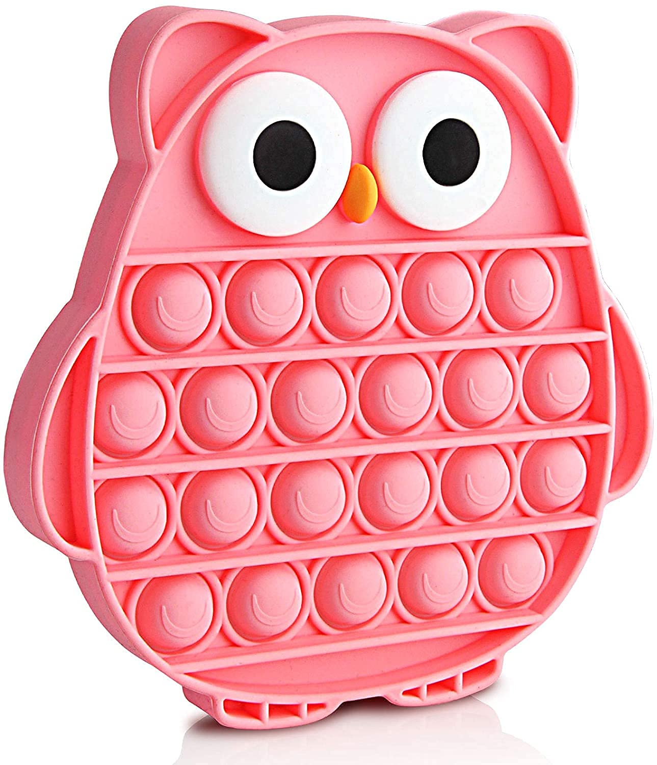 NAYANI CREATIVE Pop Pop, Owl Pop It Push Pop Bubble Fidget Toy, Unbreakable, Washable, Pure Color, Food Grade , Anti Stress Relief Sensory Autism Toys for Girls Toys for Kids 1 Years+