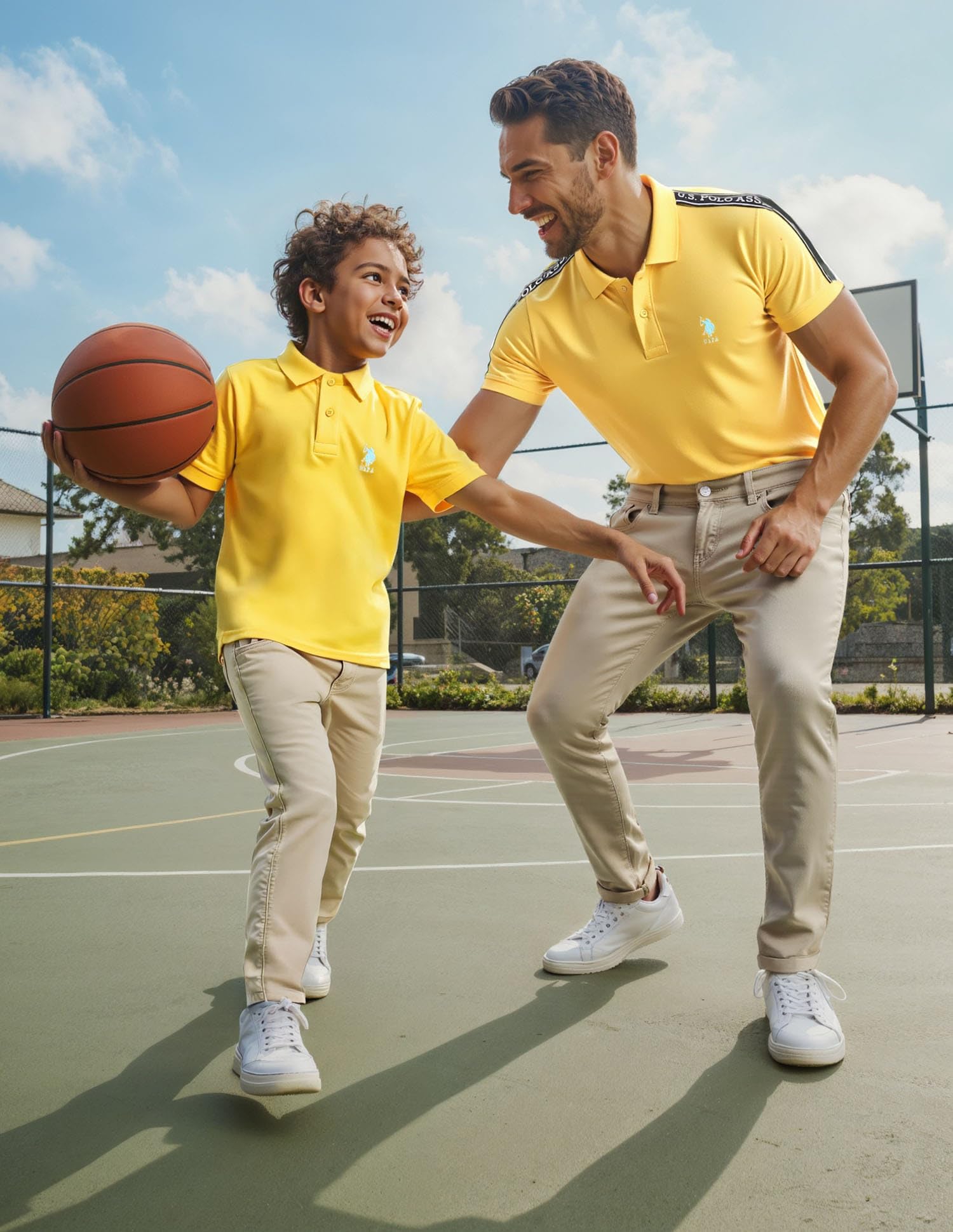 U.S. POLO ASSN. Regular Fit Boys Polo T-Shirts - Breathable Cotton Fabric, Short Sleeves T Shirt for Kids - 12M, Yellow 1
