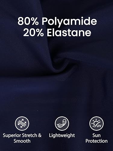 Miniatura 6 de ECUPPER Traje de baño de una pieza de manga larga para mujer, con cierre Boyleg, protector de erupción, cobertura de traje de baño de surf, traje de