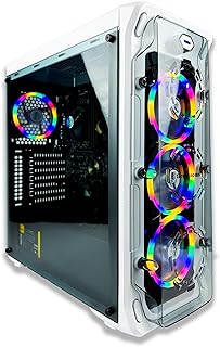 ABYS LUX Prebuilt Gaming PC (Intel Quad-Cord I5 CPU Up to 3.6GHz, 16GB RAM, 1GB Graphics Card, 256GB SSD, 1TB HDD, DVI, DP, RGB Fans, Windows 10 Gamer Desktop Computer)