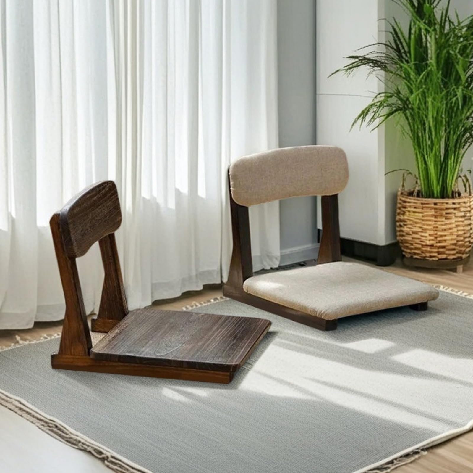 Chaise De Sol Tatami,Tatami inclinable Chaise de Plancher,Chaise de Sol Japonaise multifonctionnelle,Chaise de Sol de méditation,Coussin Confortable,pour Salon,Chambre,Baie vitrée