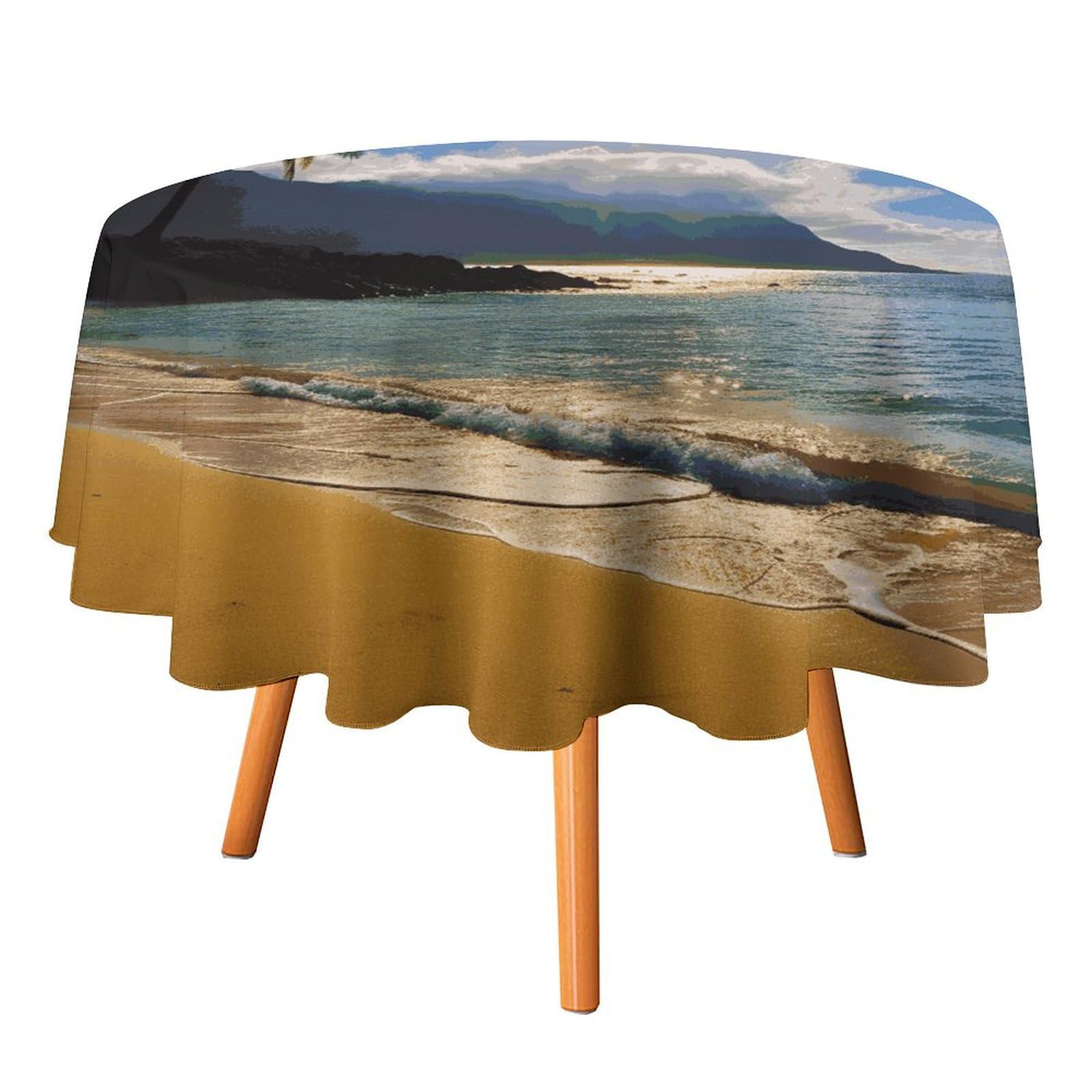 Nappe ronde hawaïenne pour vos dîners de vacances et buffets
