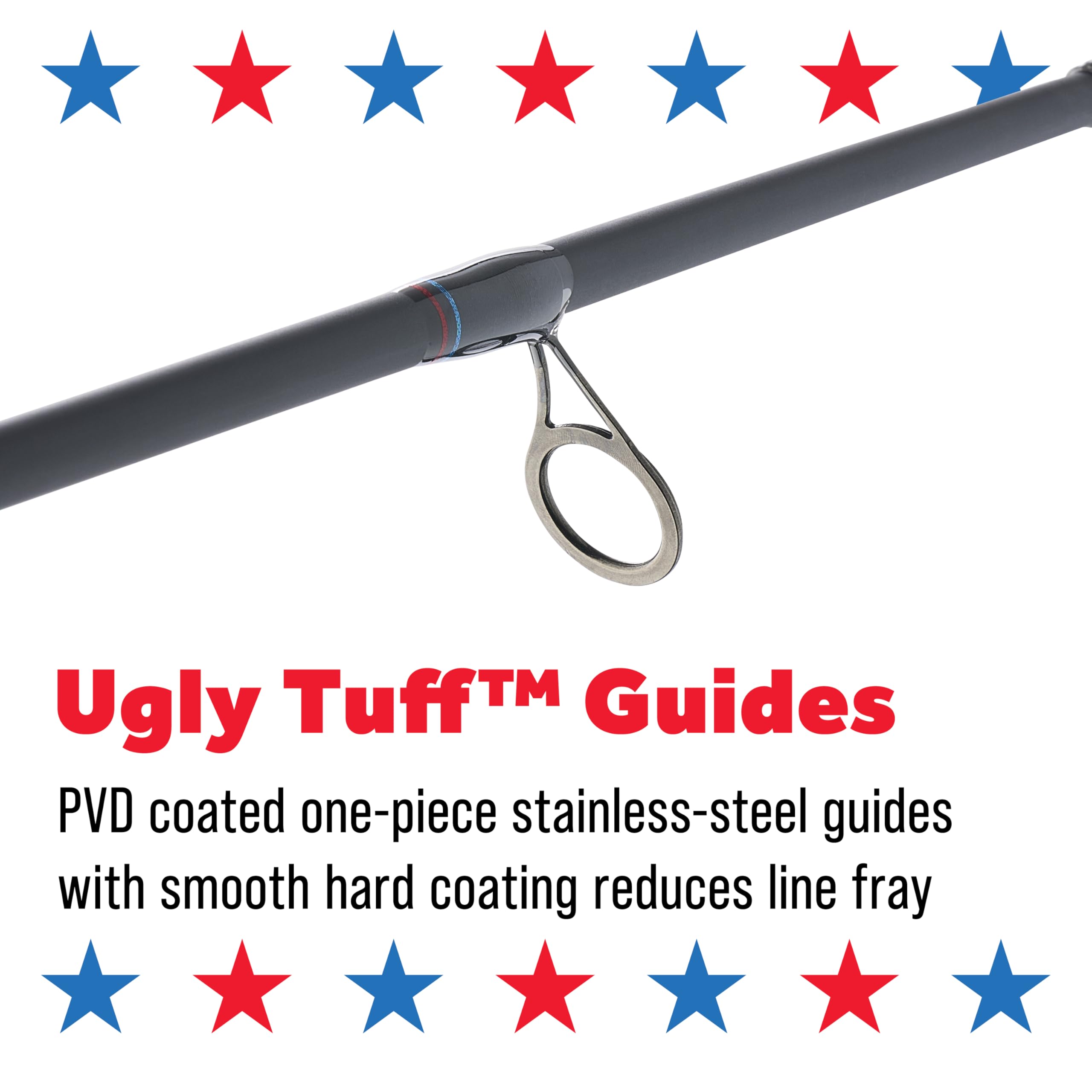 Ugly Stik 50th Anniversary Spinning Reel and Fishing Combo, 6'6”, 2-Piece, Medium Power Rod, Strong and Sensitive, Ergonomic Reel Seat, Durable Guides : Sports & Outdoors