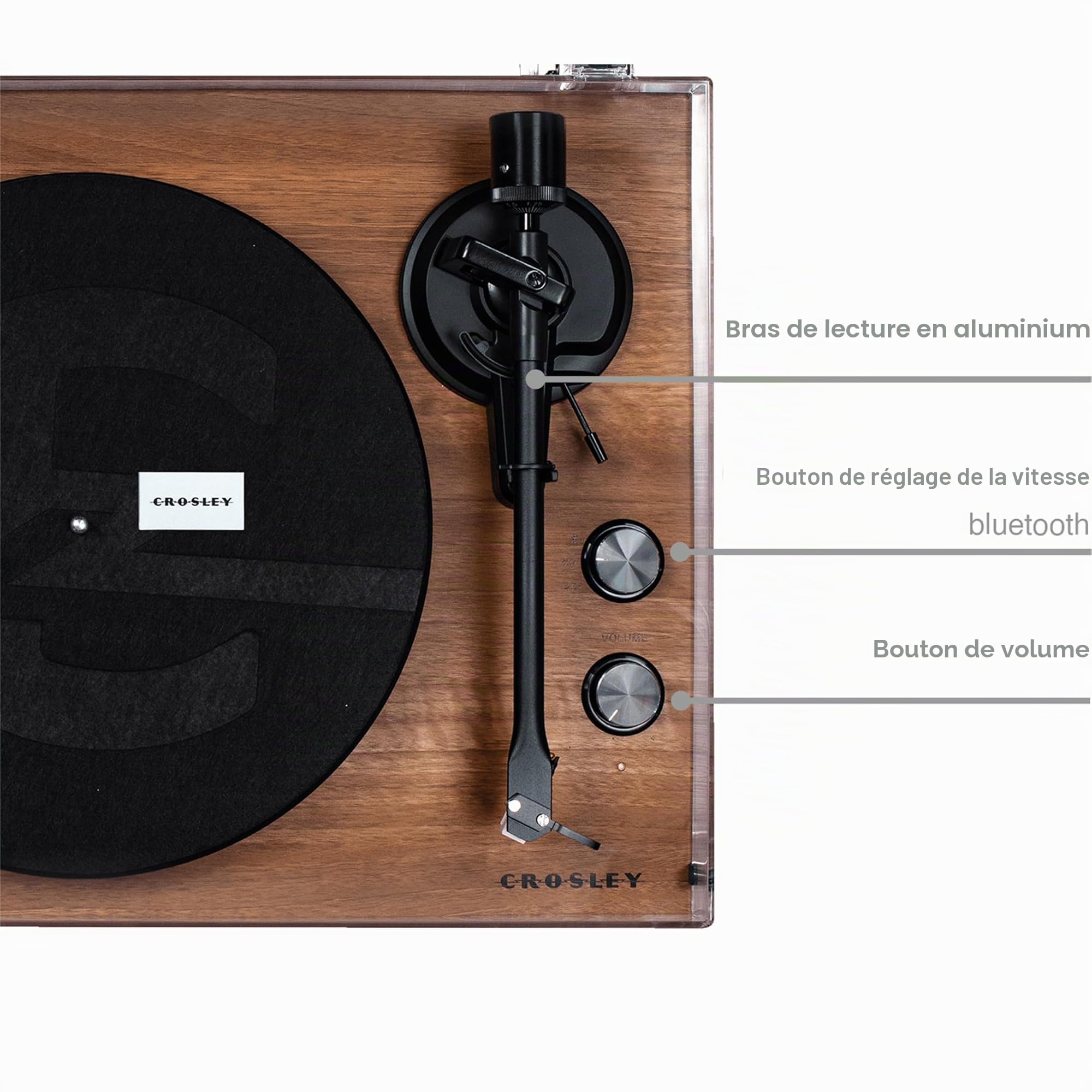 Tourne-Disque Crosley C62 Bluetooth Noyer