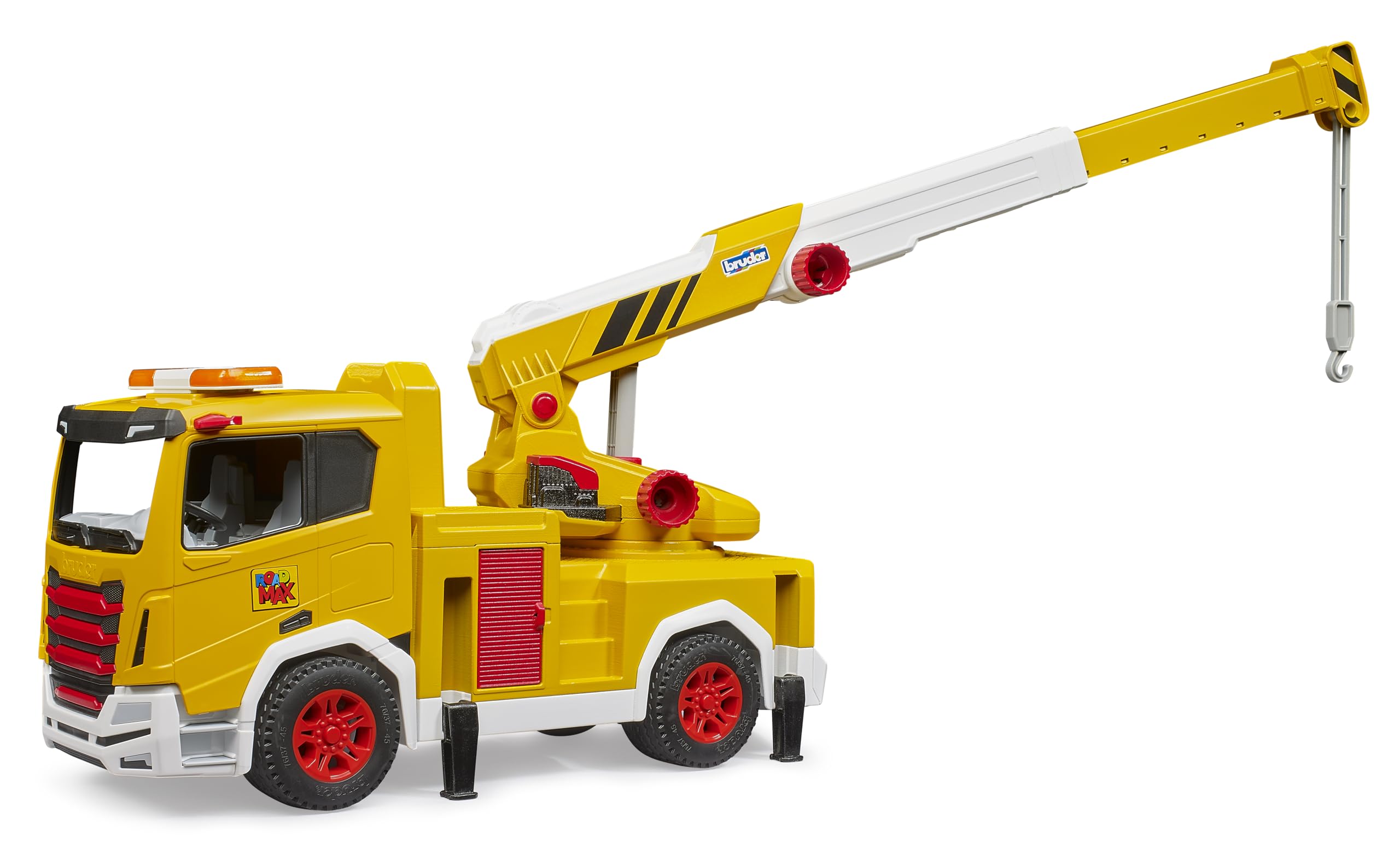 Bruder 03471 - Roadmax camión grúa - Vehículos para niños, camión, vehículo de construcción, Obra, Juguete a Partir de 2 años