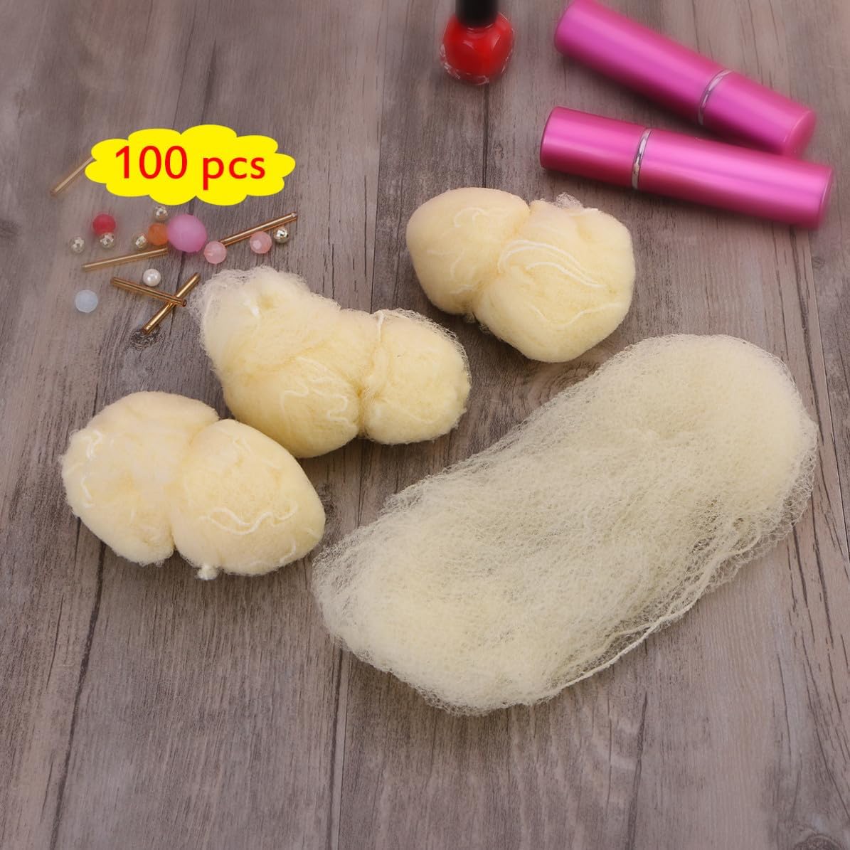 Invisible Elastic Mesh Hair Net 50cm Gold 100pcs