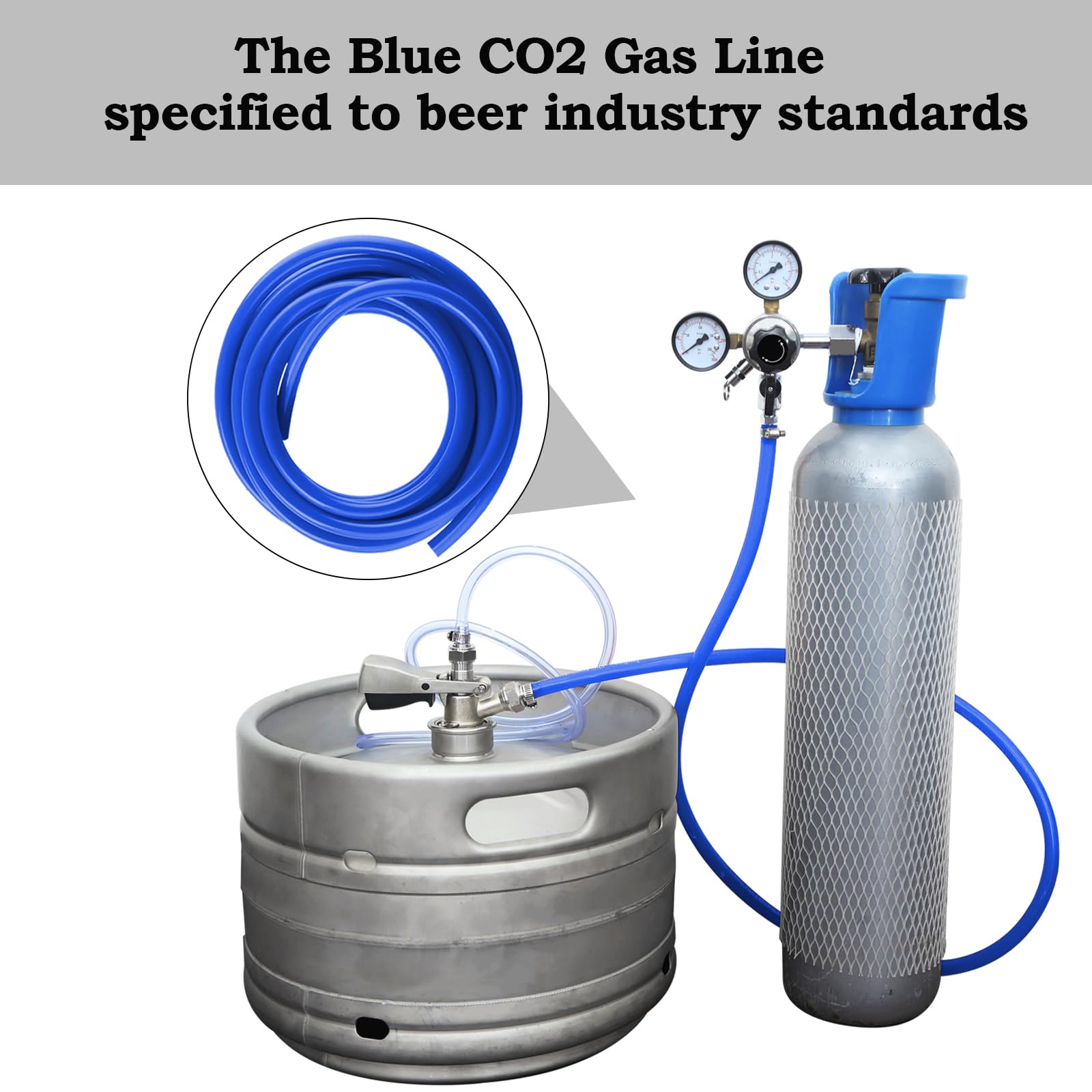 けぐ@ Amazon.com: LUCKEG Gas Line Assembly Including Blue Beer Gas Line