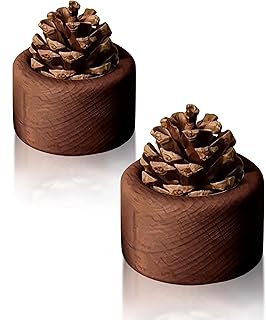 Pinecone Passive Diffuser - 2 Pack Natural Materials Essential Oil Diffusers Set, Needed for Small Spaces, Aromatherapy for Desk, Office, Home, Bedroom or Car Decor