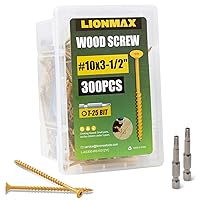Vista 43 de LIONMAX Tornillos de cubierta de 4 pulgadas, tornillos para madera #10 x 4, 50 unidades, resistentes a la corrosión, revestimiento epoxi exterior