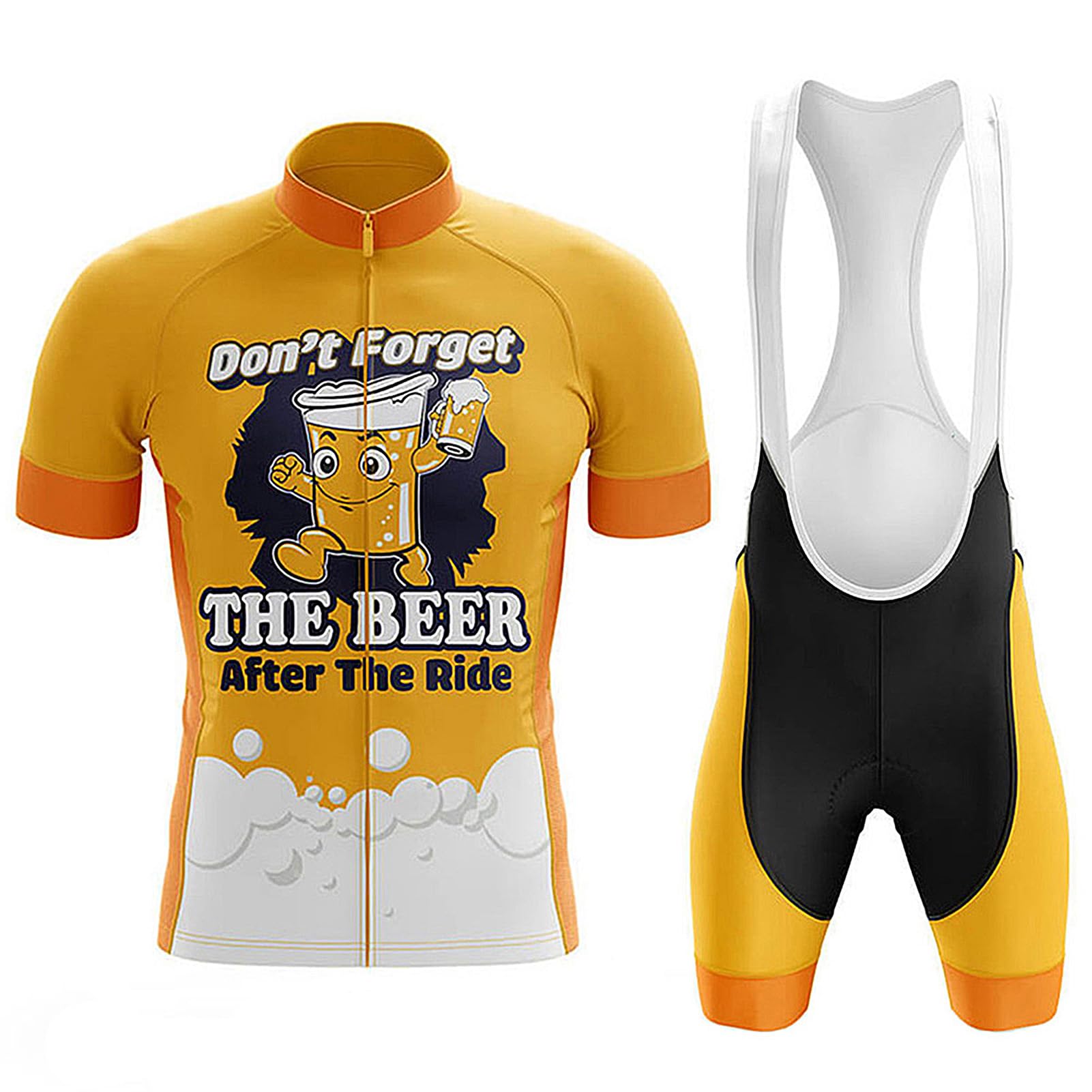Vêtements Cyclisme Homme Été Maillot de Velo VTT Manche Courte,Tenue Cycliste MTB Jerseys Shirt et Cuissard à Bretelle avec 19D Coussin Gel,Ensemble Combinaisons de Cycling Respirant Séchage Rapide