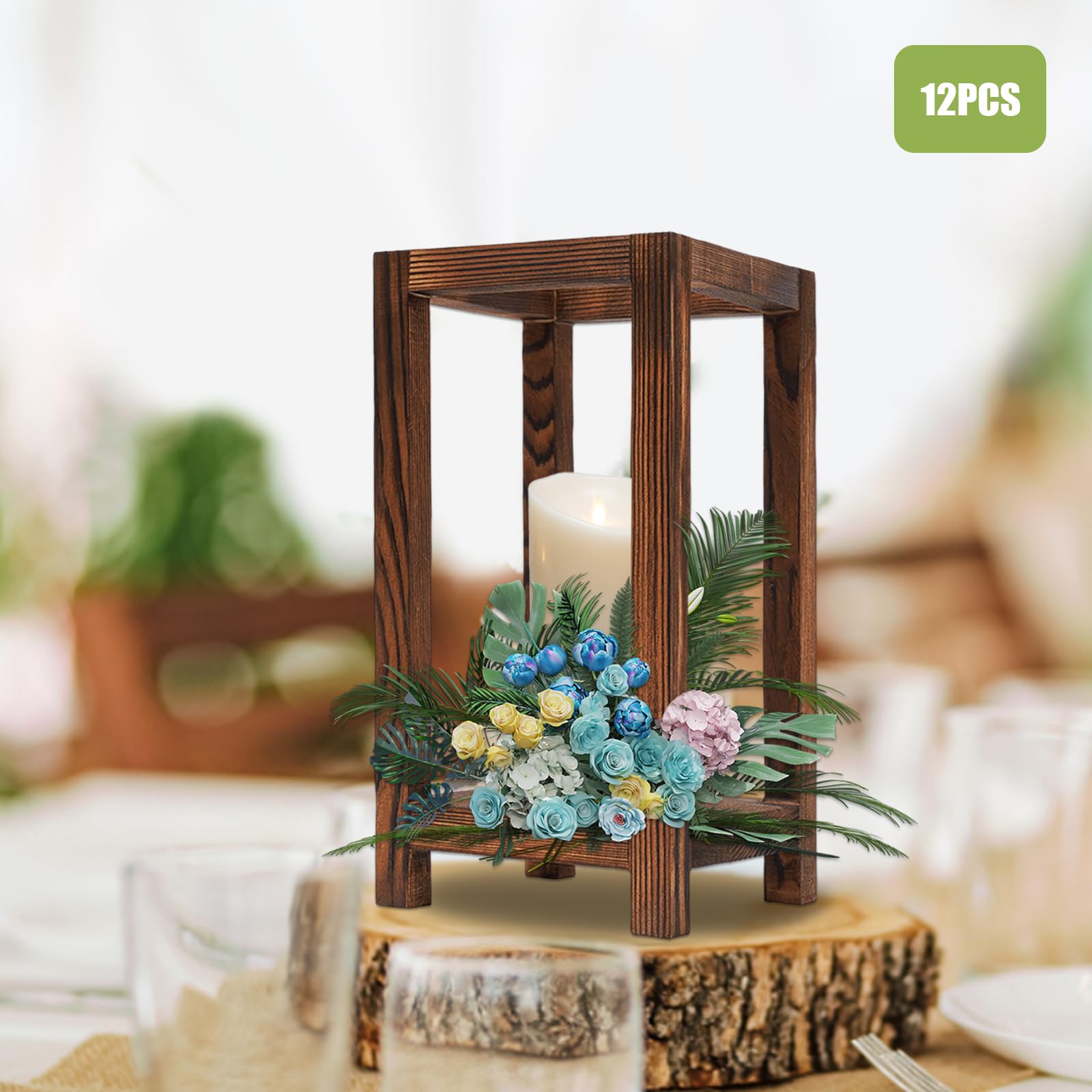 PETSOLA 1 Portavelas De árbol Para Boda De Madera Tamaño SML Para Mesa 24 X 10in – Yaxa