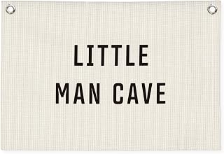 Little Man Cave Banner - Little Man Cave Sign for Boys,Kids Boys Room Decor,Adventure Nursery Sign for Baby and Kids, Playroom Wall Hanging 30x20 Inch