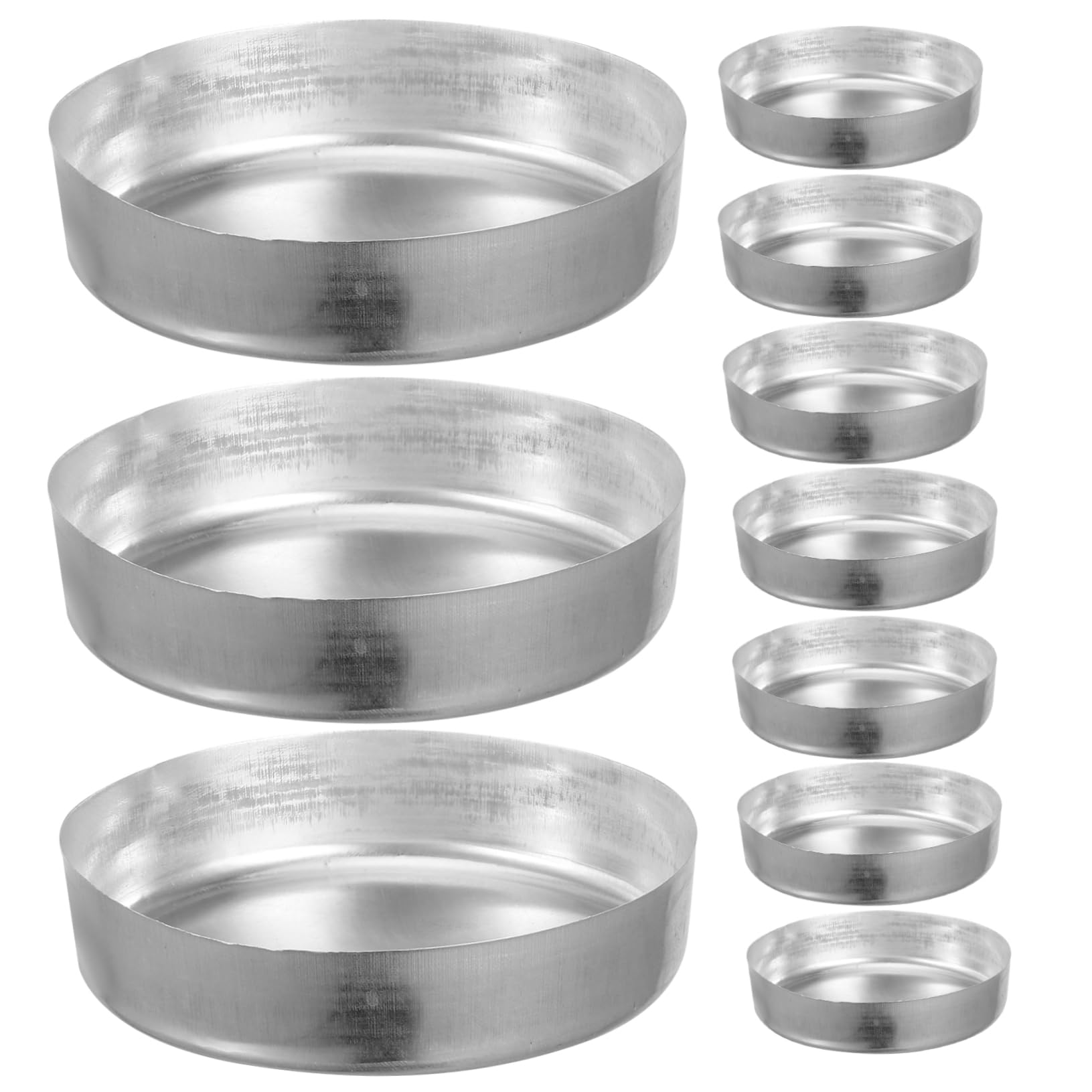 ABOOFAN 5 Sätze Wiegeschale Wiegen Tabletts Für Pulver Messung Probenwägeschalen Messen Von Wiegebooten Chemie Wiegt Boote Musterplatten Aluminium Silber 10 Stück * 5