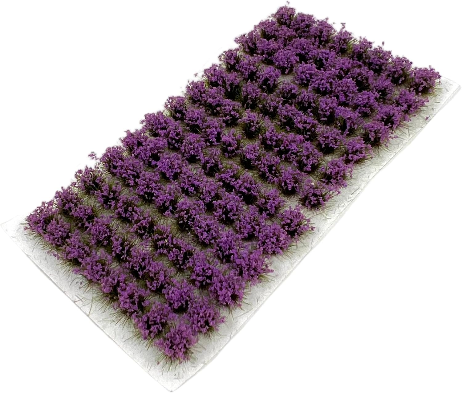 Miniature Flower Clusters for Model Railway Diorama, 104 Plants per Box, Multi-Color Scenery Decoration, Train Layout Landscape Accessories (Purple4)