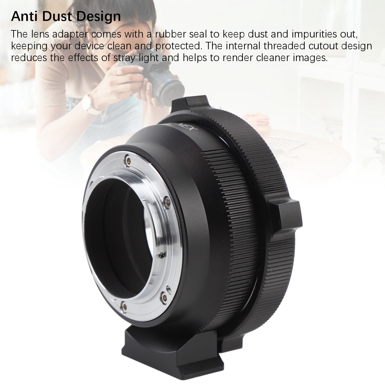 Akozon PL do E Adapter Montażowy dla Kamer NEX A7 A9 A7S A7R A6500 A6300, Konwerter Obiektywu dla E MOONT DSLR Bezlustkowy Obiektyw PL