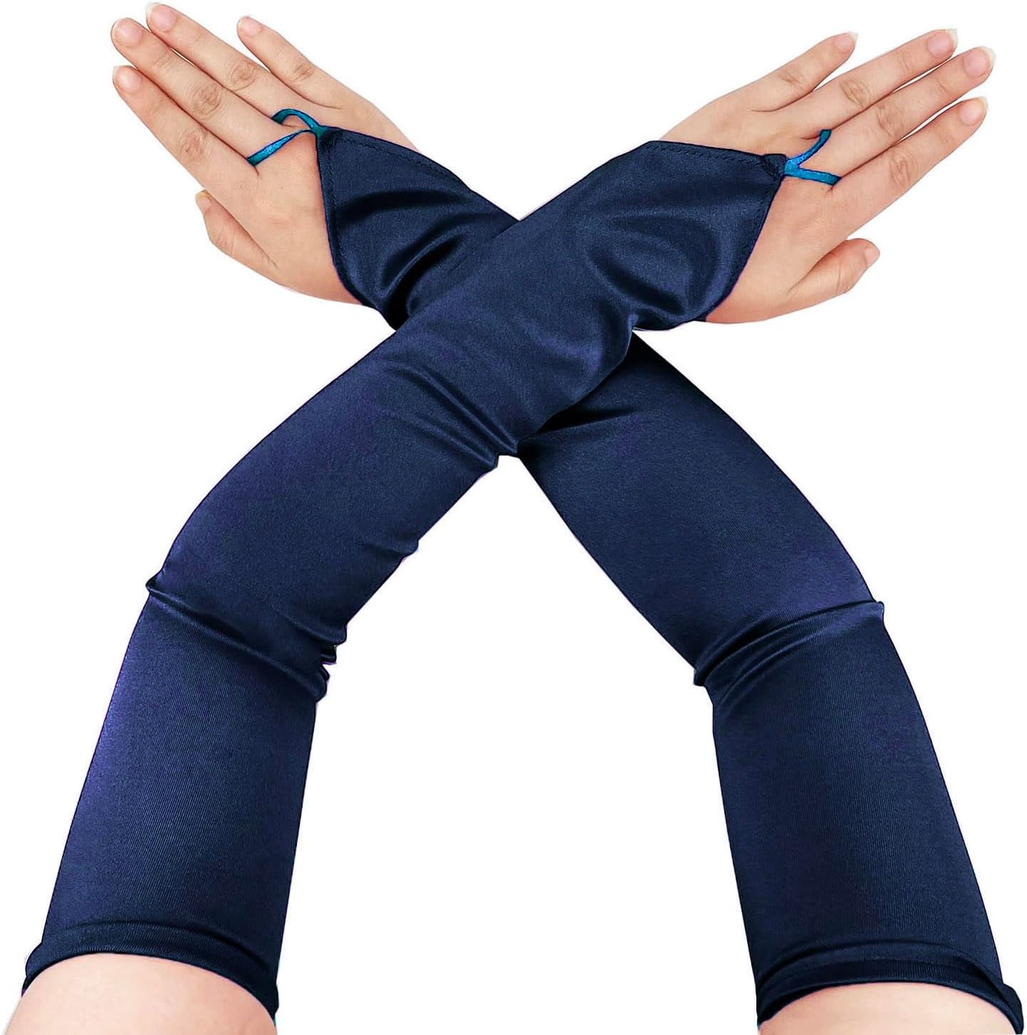 Fingerless Long Glove 1920s Satin Stretchy Elbow Length Opera Party Gloves